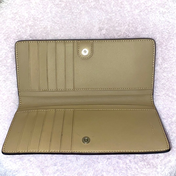 Small blue tie dye Coach Bo-fold Wallet - Picture 3 of 4